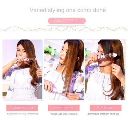 Mini Hair Straightener & Curler Brush